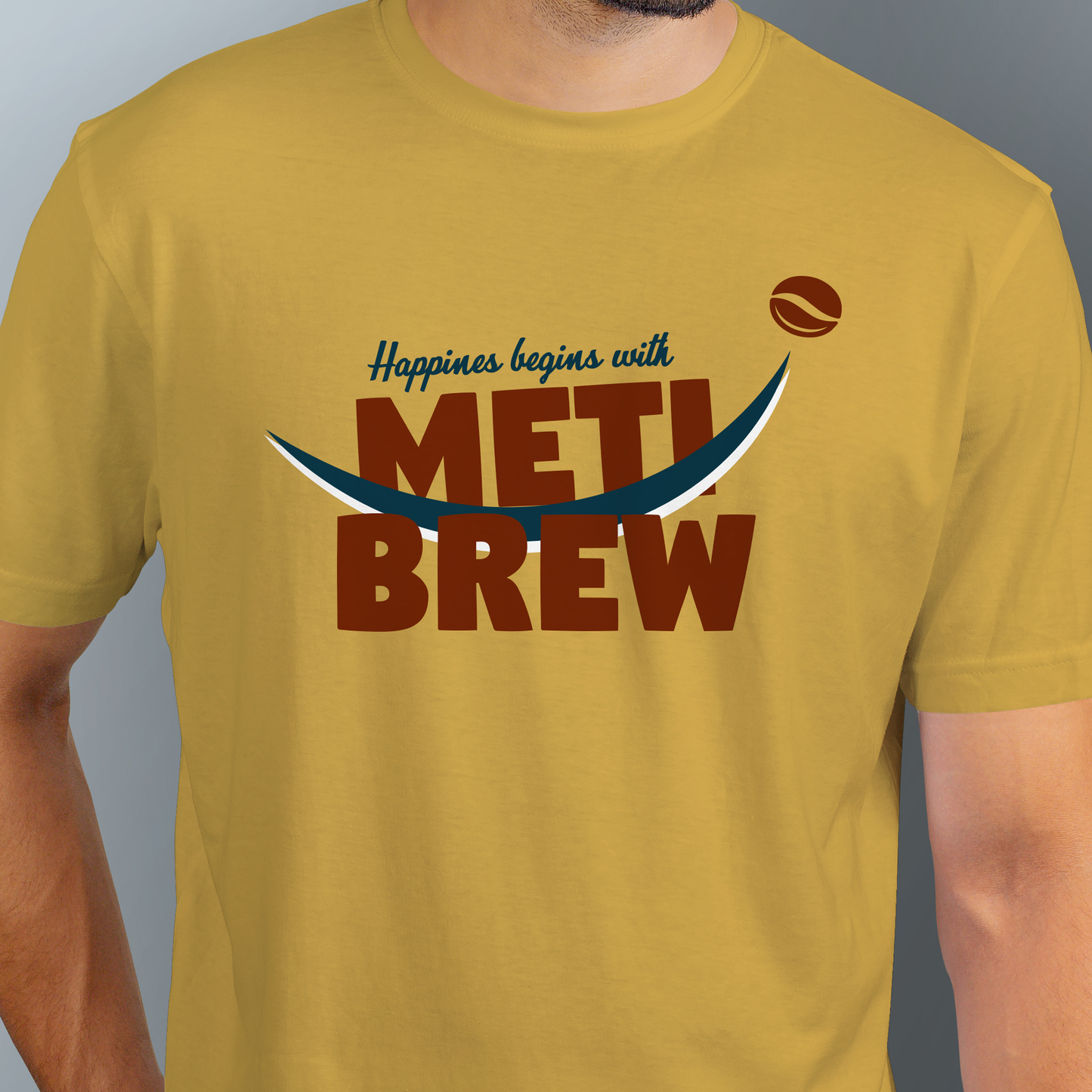 "Happiness begins with Meti Brew" Tee